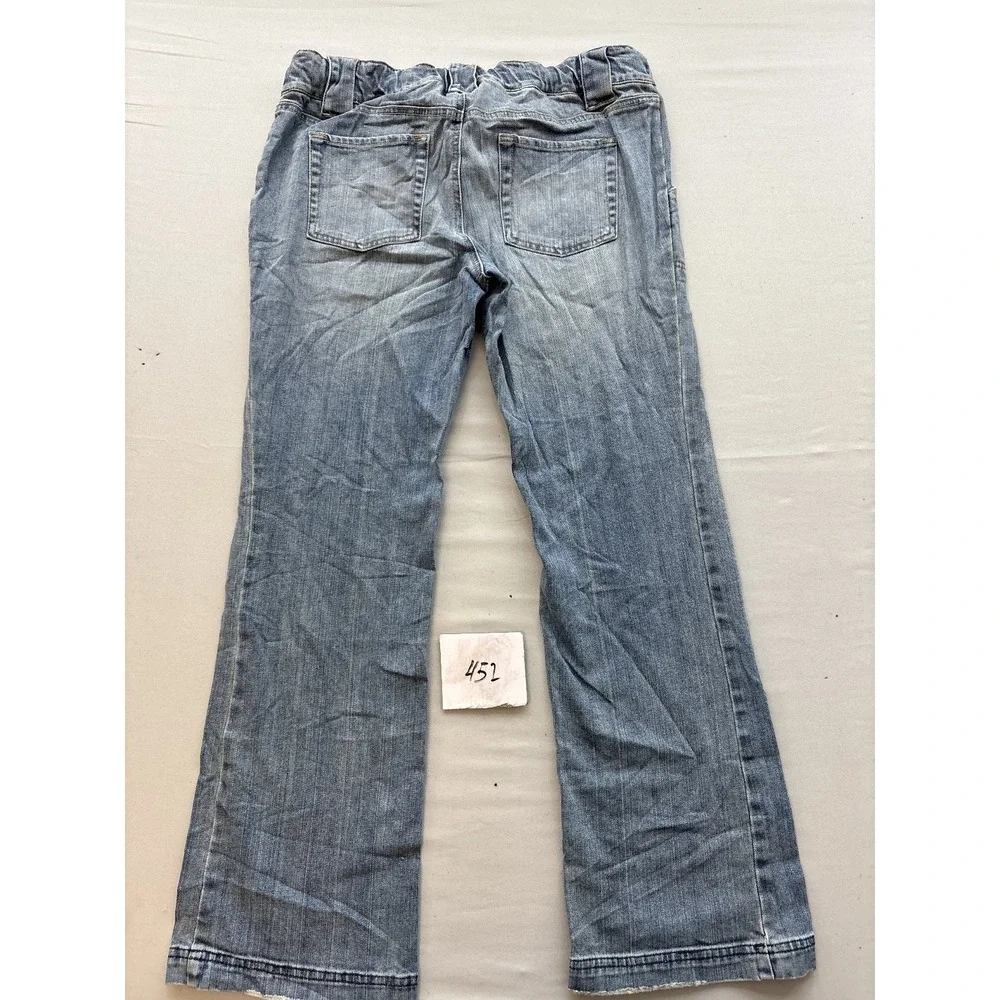 Old Navy Maternity Boot Cut Jeans Womens Size M Light Wash Stretch Blue Denim